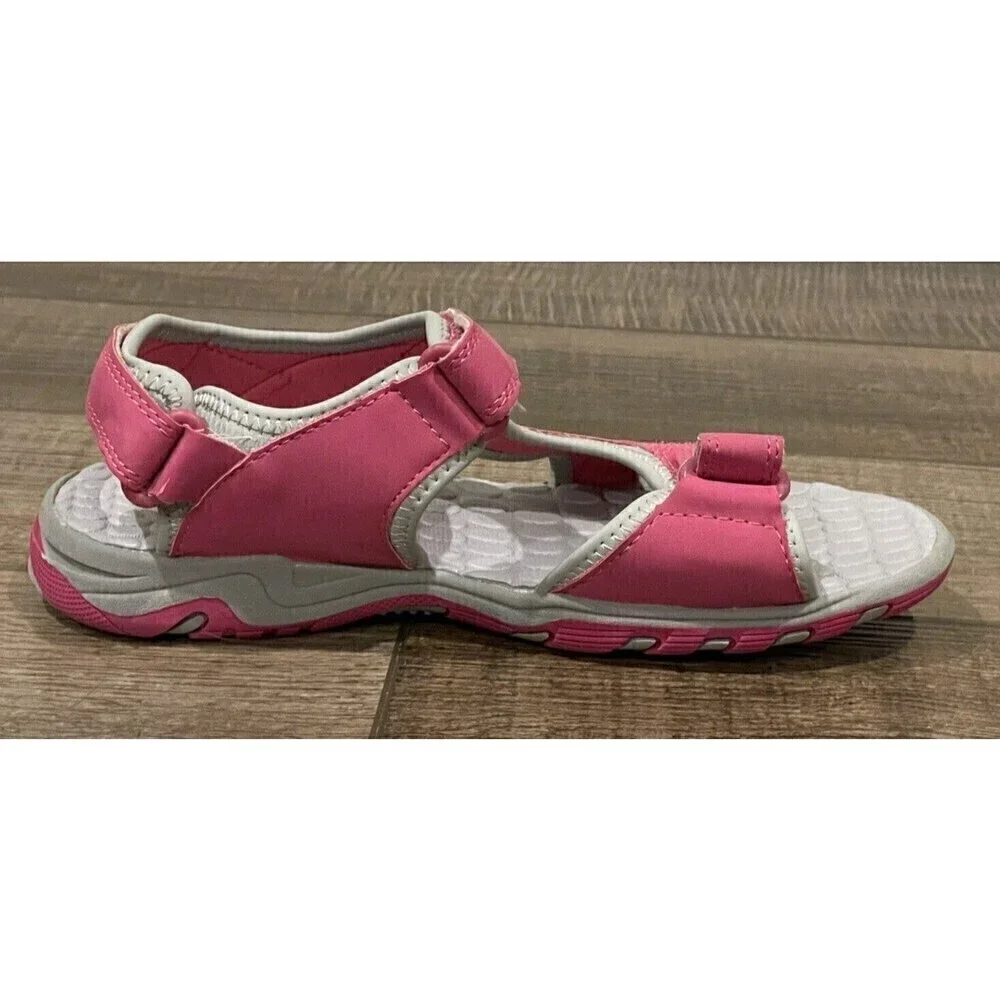 Eddie Bauer Kelsey Sport Sandals Girls Size 4 Pink Adjustable Straps Shoes